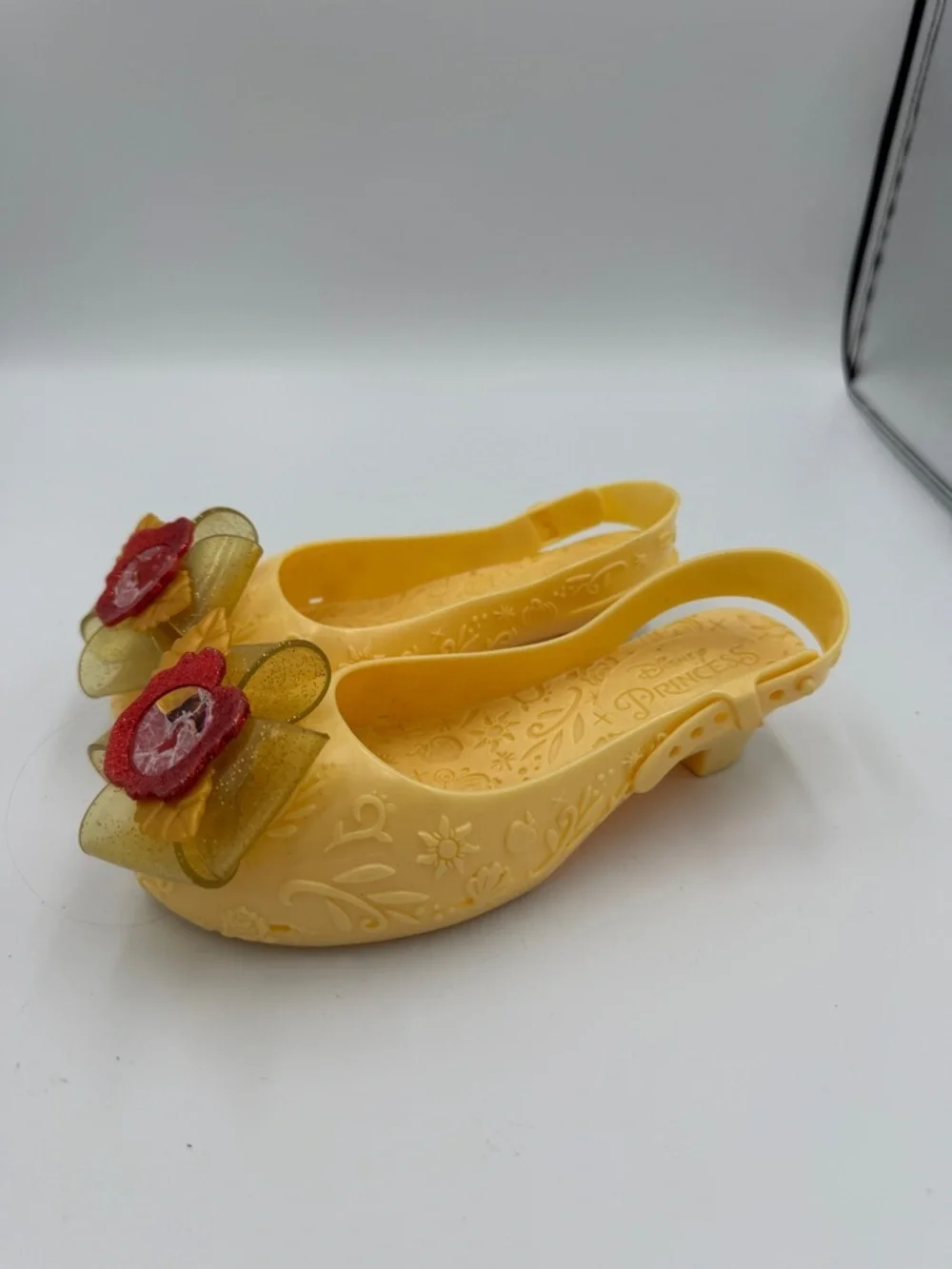 Disney Princess Girls 8 Belle Beauty and Beast Yellow Slingback Dress Up Shoe